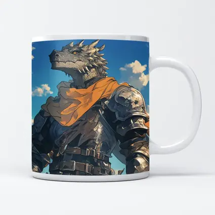 Dragon Knight Armor Anime Sky Background