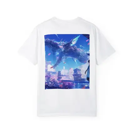 Anime Girl Dragon Fantasy Futuristic City