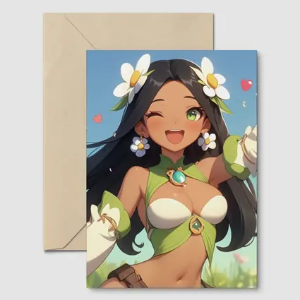 Anime Girl Daisy Flowers Summer Field