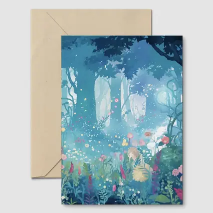 Enchanted Forest Garden Anime Floral Night