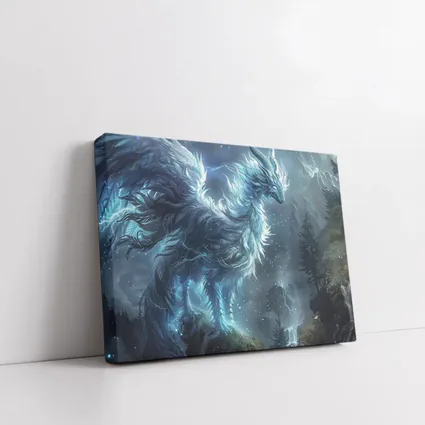 Glowing Fantasy Beast Mountain Forest Art