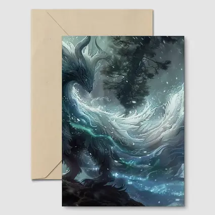 Fantasy Forest Spirit Dragon Dark Art