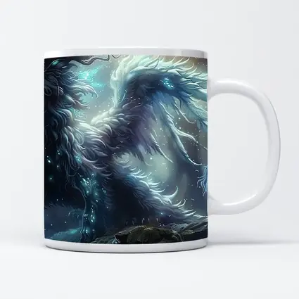 Glowing Fantasy Creature Dark Mystical Forest