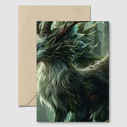 Fantasy Forest Dragon Spirit Creature Art