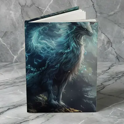 Glowing Fantasy Beast Misty Forest Art