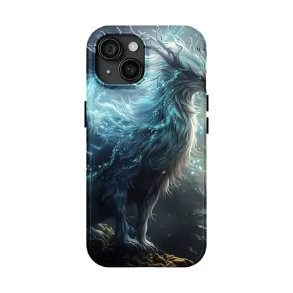 Glowing Fantasy Beast Misty Forest Art