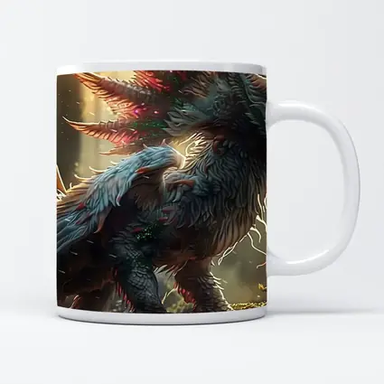 White Dragon Forest Fantasy Digital Art