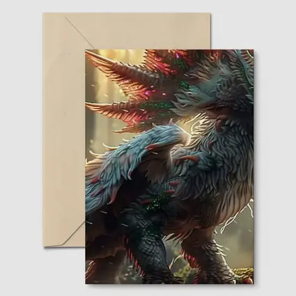 White Dragon Forest Fantasy Digital Art