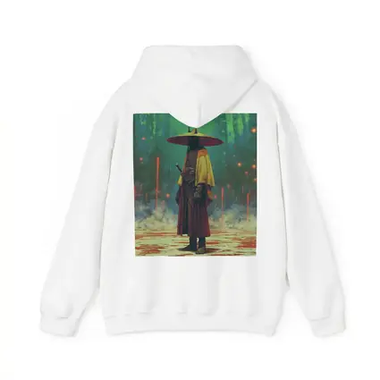 Samurai Warrior Standing In Mystical Forest