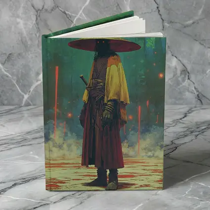 Samurai Warrior Standing In Mystical Forest