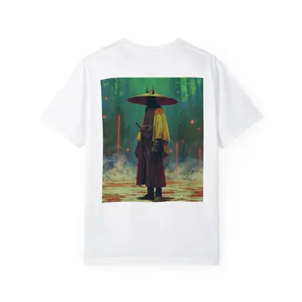 Samurai Warrior Standing In Mystical Forest