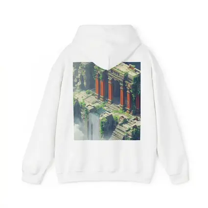 Ancient Fantasy Temple Ruins With Dragon