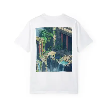 Fantasy Jungle Ruins Waterfall Pixel Art