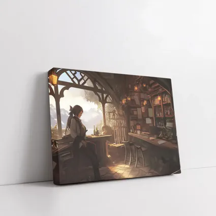 Fantasy Tavern Bar Scene Anime Art