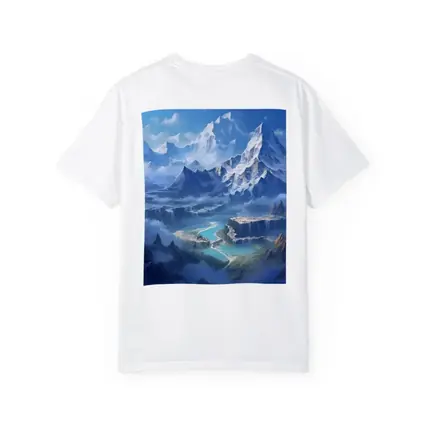 Fantasy Mountain Valley Waterfall Digital Art