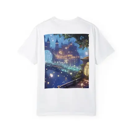 Fantasy Castle City Glowing Night Bridge