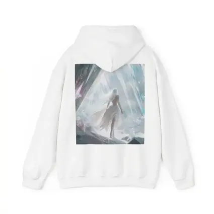 White Dress Woman Crystal Cave Fantasy Art