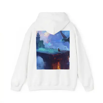 Dragon Wizard Floating Castle Fantasy Art
