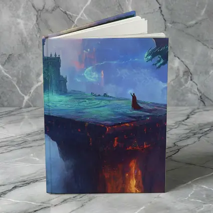 Dragon Wizard Floating Castle Fantasy Art
