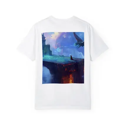 Dragon Wizard Floating Castle Fantasy Art