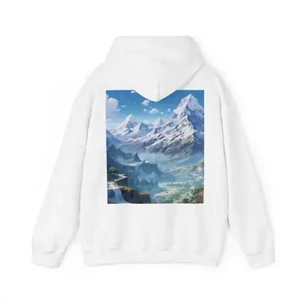 Anime Mountain Valley Waterfall Landscape Art