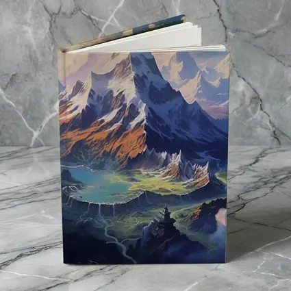 Fantasy Mountain Valley Aerial Digital Art