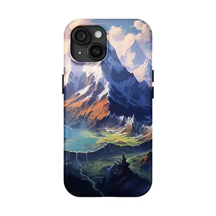 Fantasy Mountain Valley Aerial Digital Art