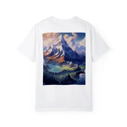 Fantasy Mountain Valley Aerial Digital Art