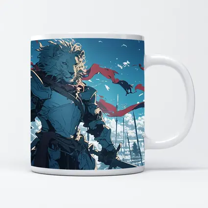 Anime Lion Knight Blue Sky Battle