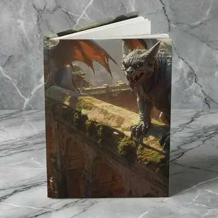 Gargoyles Perched On Ancient City Wall