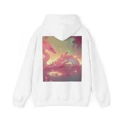 Pink Crystal Dragon Resting In Enchanted Water