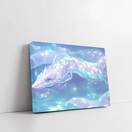 Anime Dragon Snake Swimming Blue Ocean Water