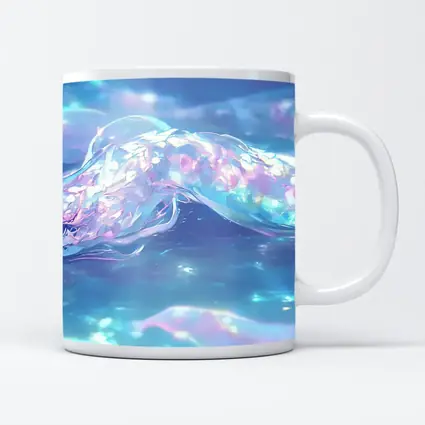 Anime Dragon Snake Swimming Blue Ocean Water