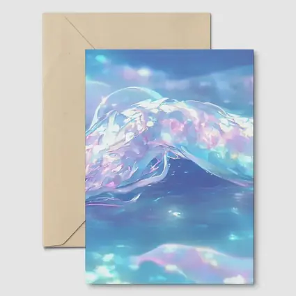 Anime Dragon Snake Swimming Blue Ocean Water