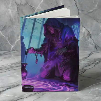 Dark Sorcerer Casting Magic Ritual Fantasy Art