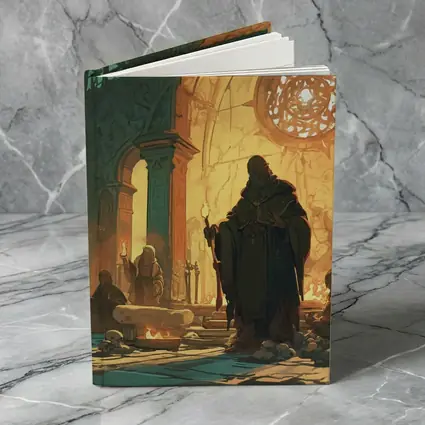 Dark Fantasy Mage Ancient Stone Temple