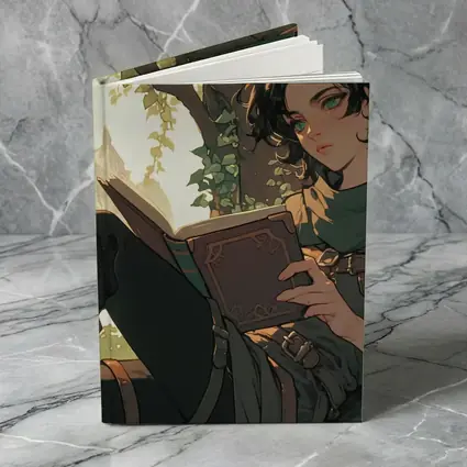 Elf Reading Book Fantasy Forest Anime Art