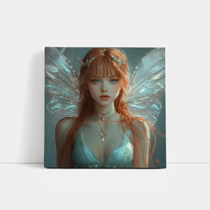 Red Hair Fairy Wings Fantasy Art Portrait
