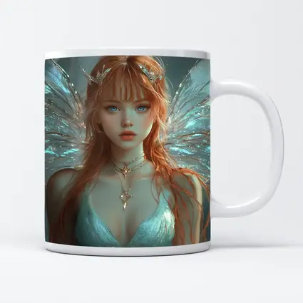 Red Hair Fairy Wings Fantasy Art Portrait
