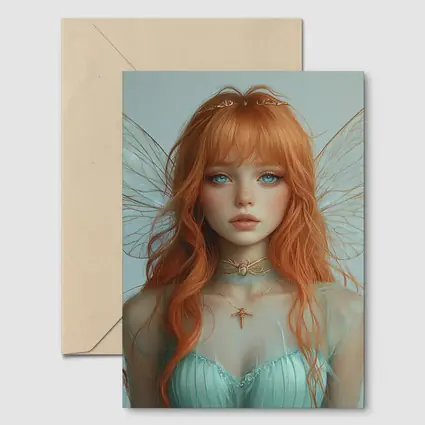 Red Hair Fairy Girl Fantasy Digital Art