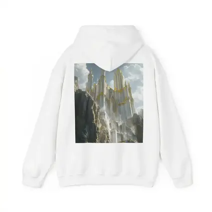 White Gold Fantasy Castle Rocky Cliffs