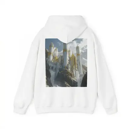 White Gold Fantasy Castle Mountain Cliff