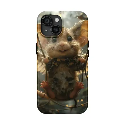 Winged Mouse Swinging Fantasy Forest Lights
