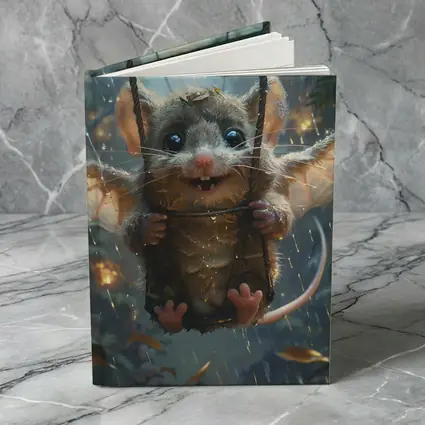 Fantasy Possum On Swing Rainy Forest