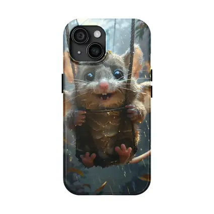 Fantasy Possum On Swing Rainy Forest