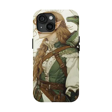 Elf Ranger Girl With Baby Dragon Fantasy Art