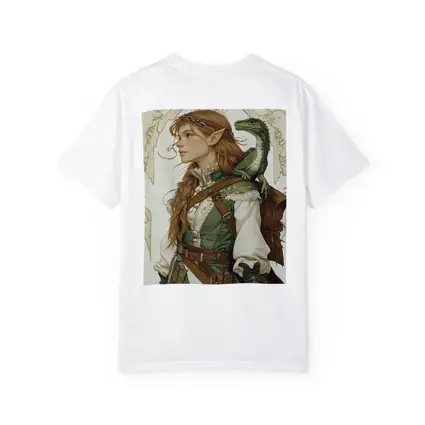 Elf Ranger Girl With Baby Dragon Fantasy Art