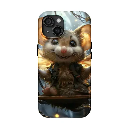 Fantasy Mouse Fairy Swinging In Enchanted Forest