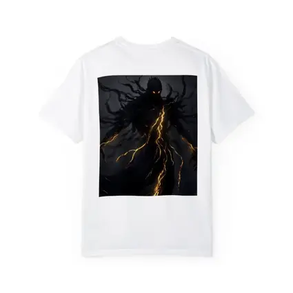 Dark Shadow Demon Glowing Lightning Dark Background