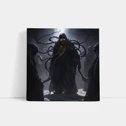 Dark Tentacle Wraith Glowing Eyes Fantasy